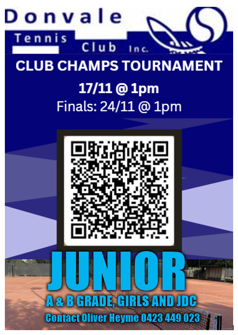 Donvale Tennis Club – Junior Club Championships